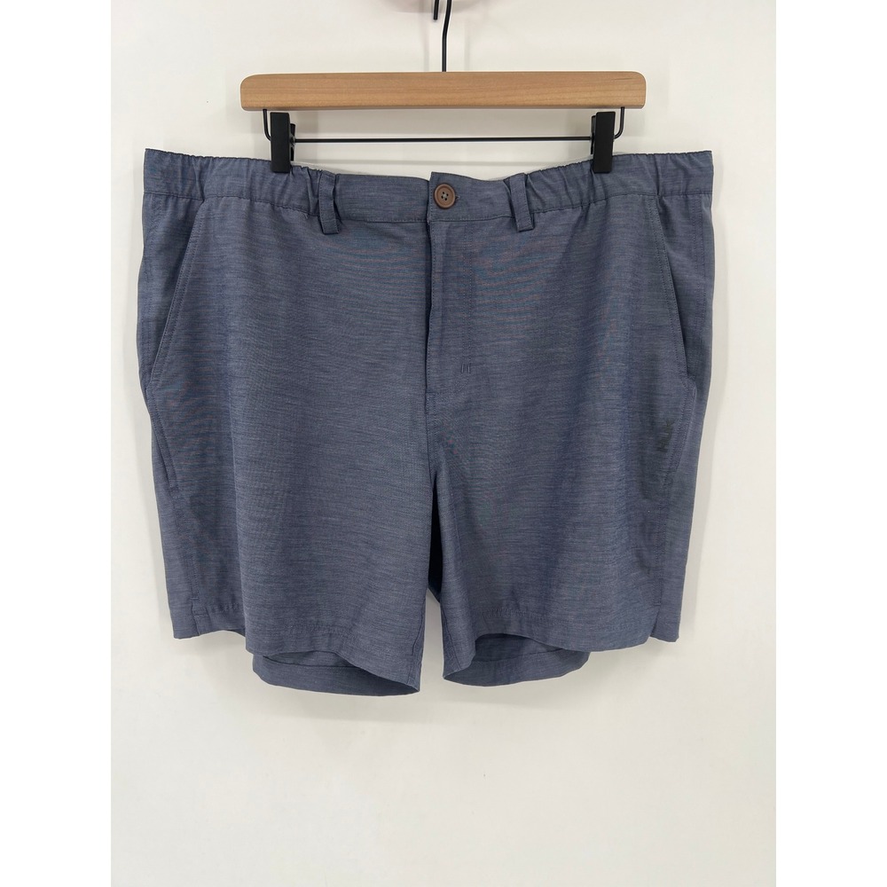 Huk x Tasc Mens 2XL Performance Hybrid Shorts Blue Heather Stretch Fishing